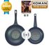 [KOMAN] 2 Piece Set : BlackWin Titanium Coated Frying Pan 28cm+Wok 20cm - Nonstick Cookware 6-Layers Coationg Die Casting Frying Pan - Made in Korea
